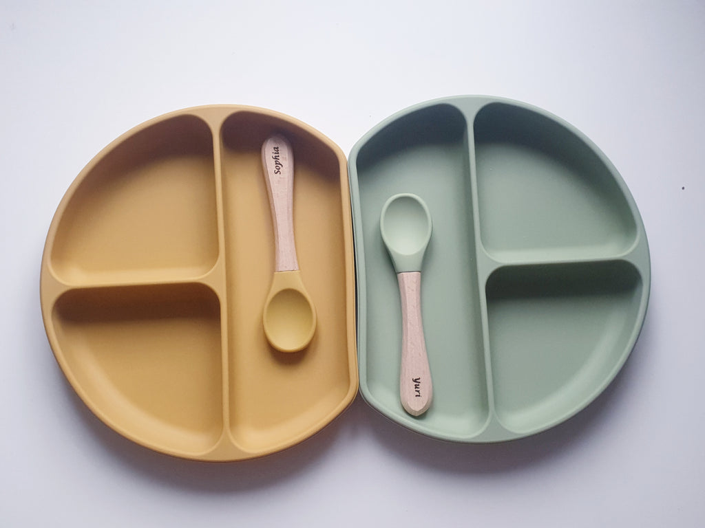 Silicone bowl with cutlery