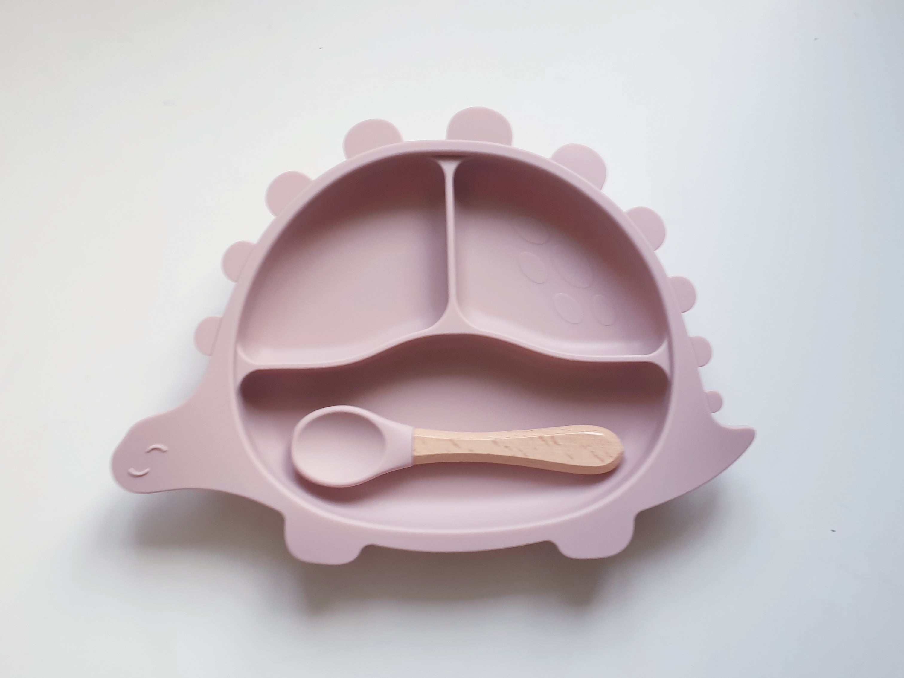Dinosaur Children Plate with Custom Spoon
