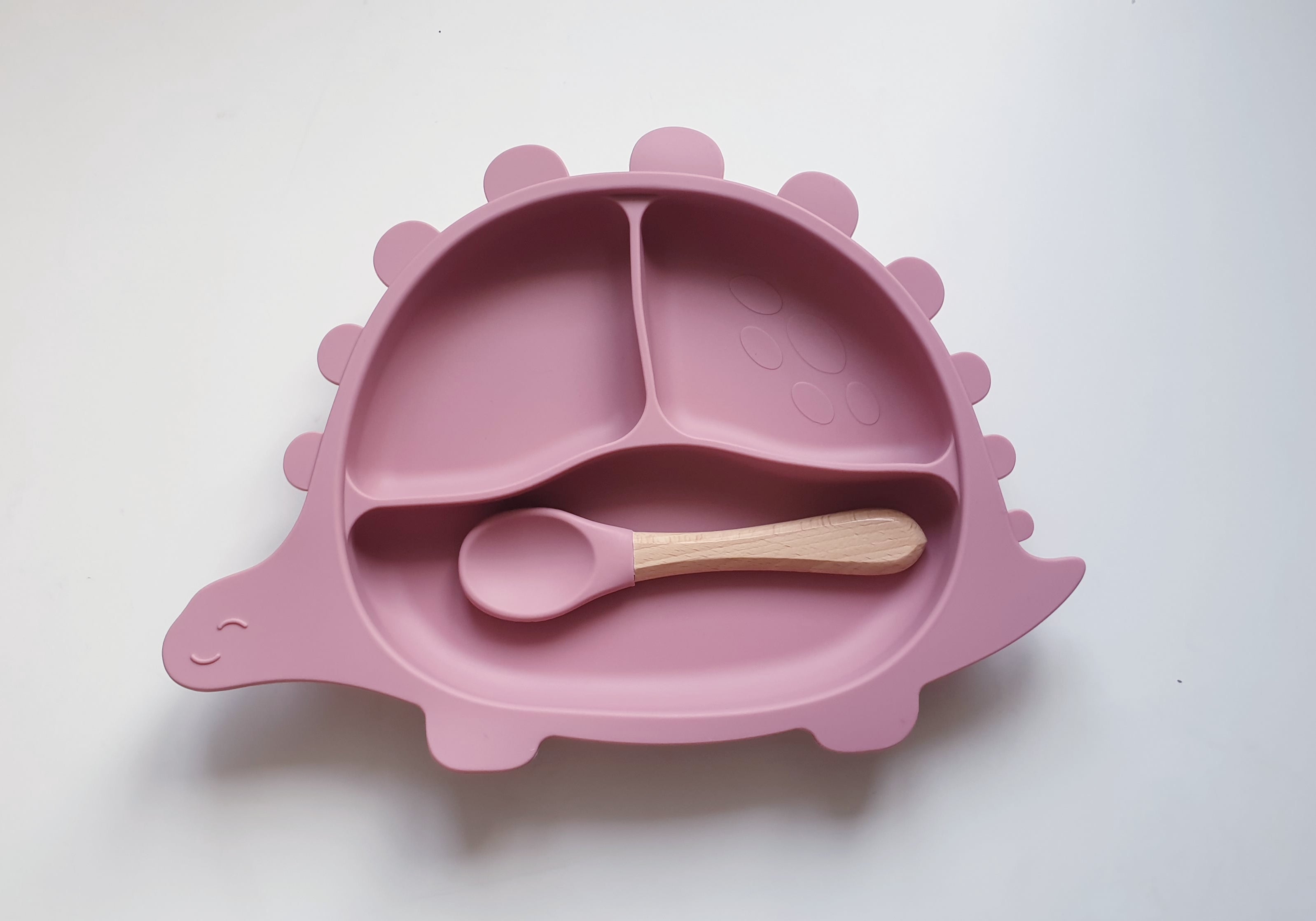 Dinosaur Children Plate with Custom Spoon