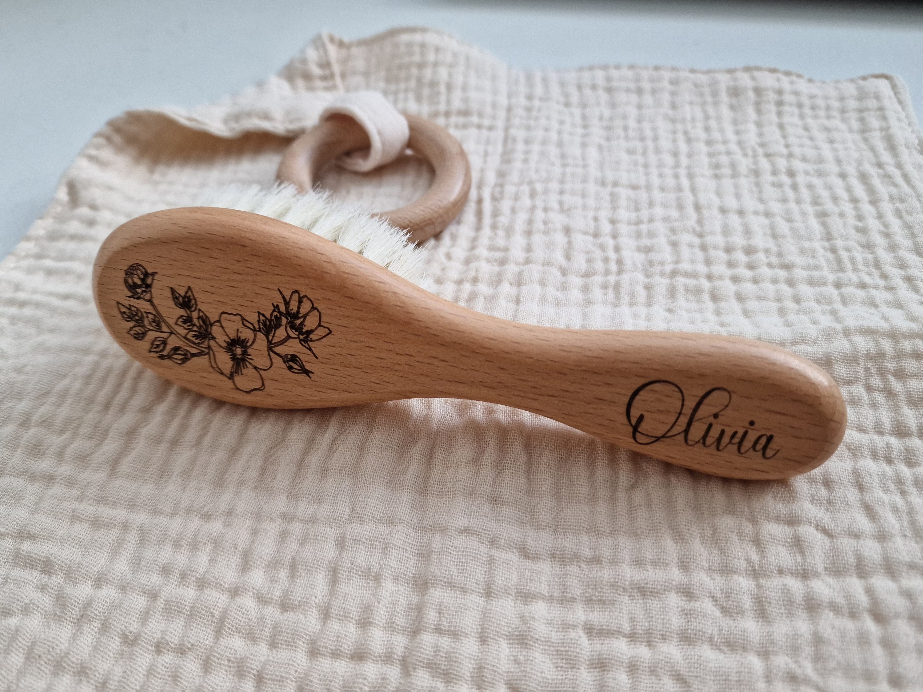 Personalised wood brush