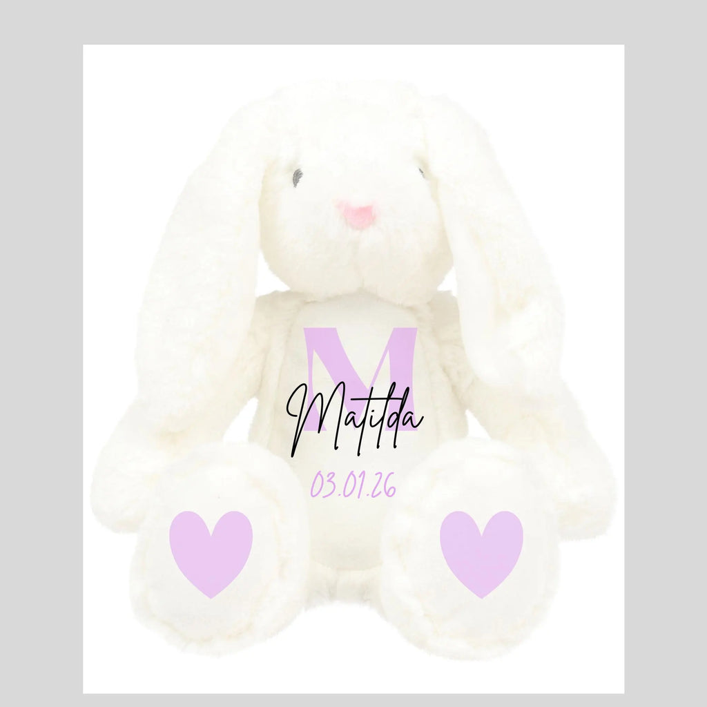 Personalised Plush Bunny Toy  Baby Gift