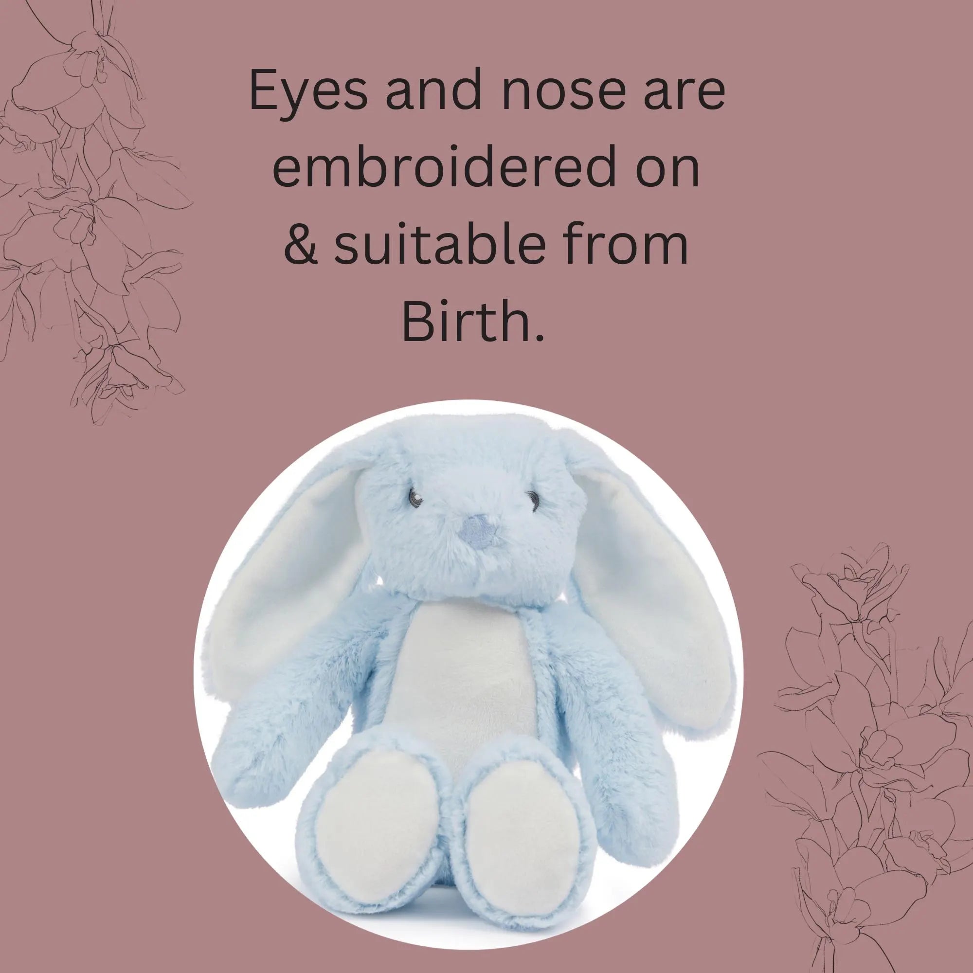 Personalised Plush Bunny Toy  Baby Gift