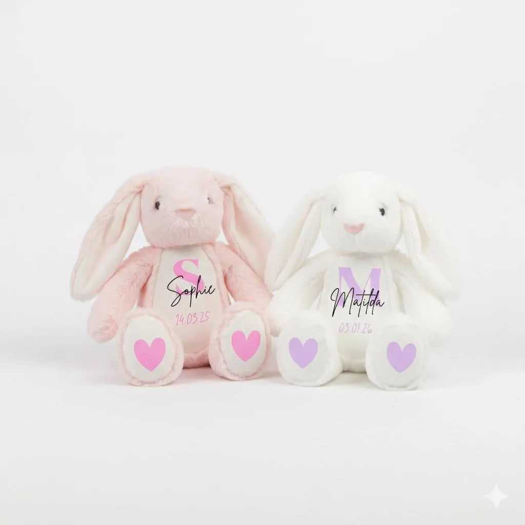 Personalised Plush Bunny Toy  Baby Gift