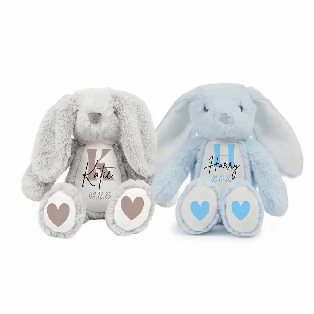 Personalised Plush Bunny Toy  Baby Gift