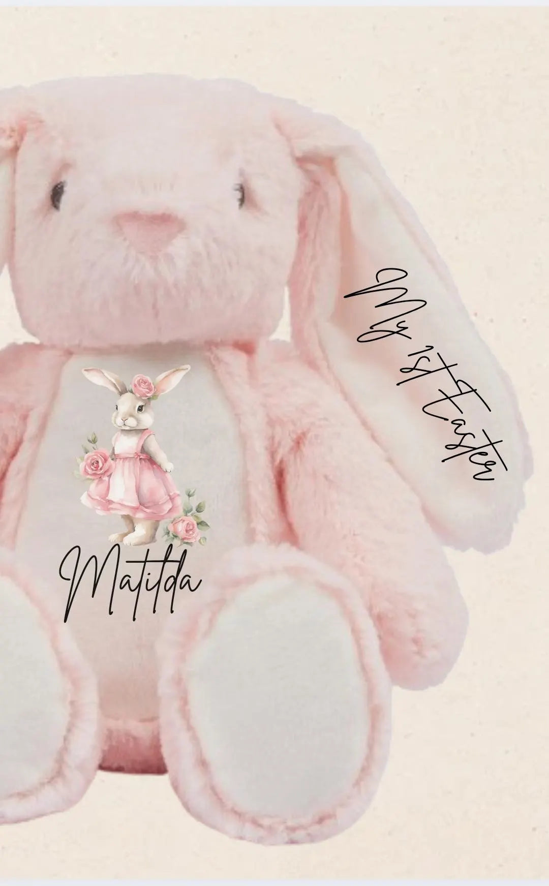 Personalised Plush Bunny First Easter gift