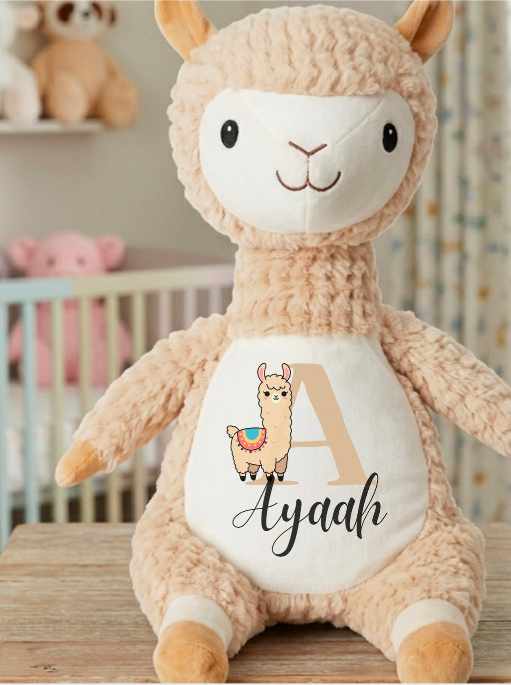 Personalised Name Llama Plushie – Made to Order