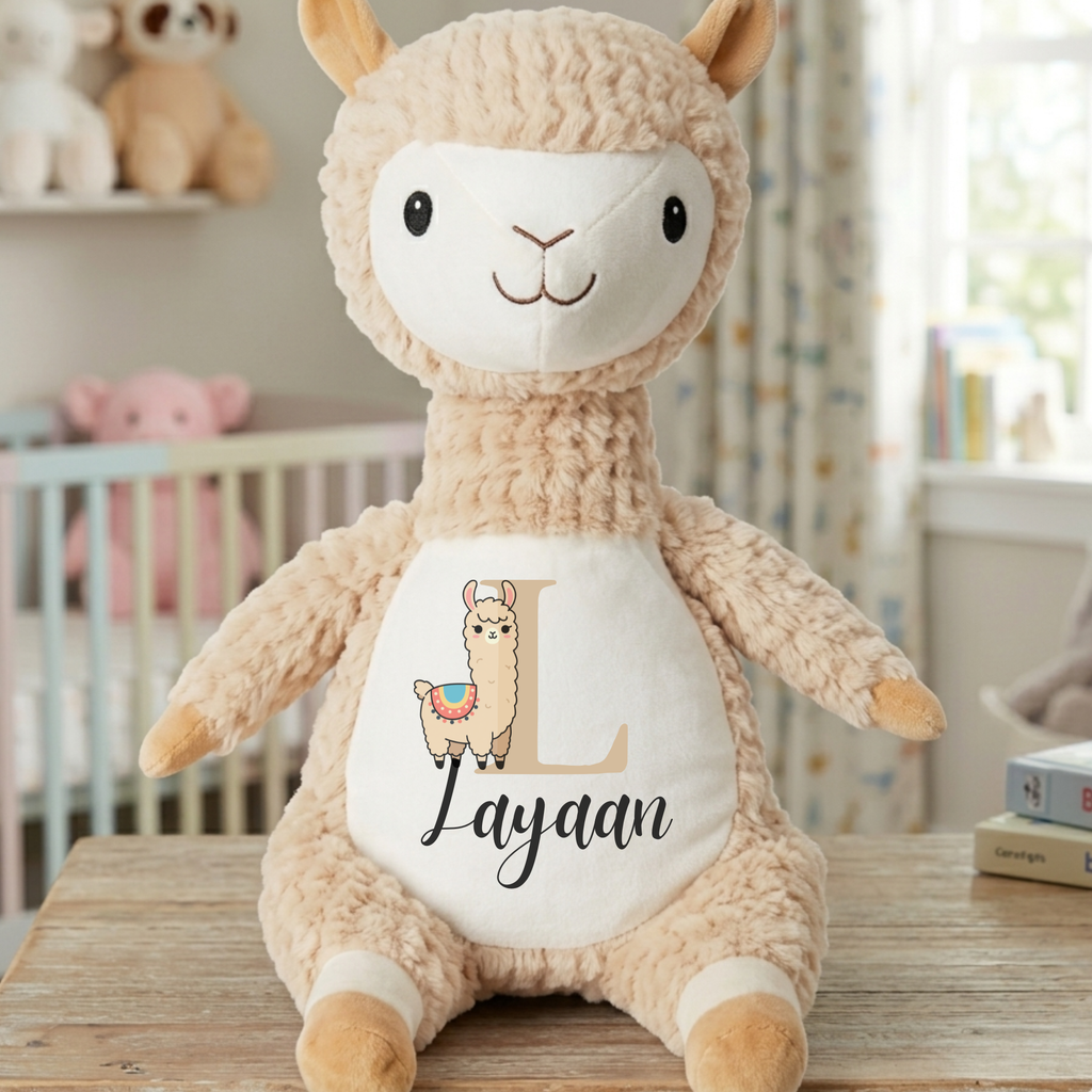 Personalised Name Llama Plushie – Made to Order