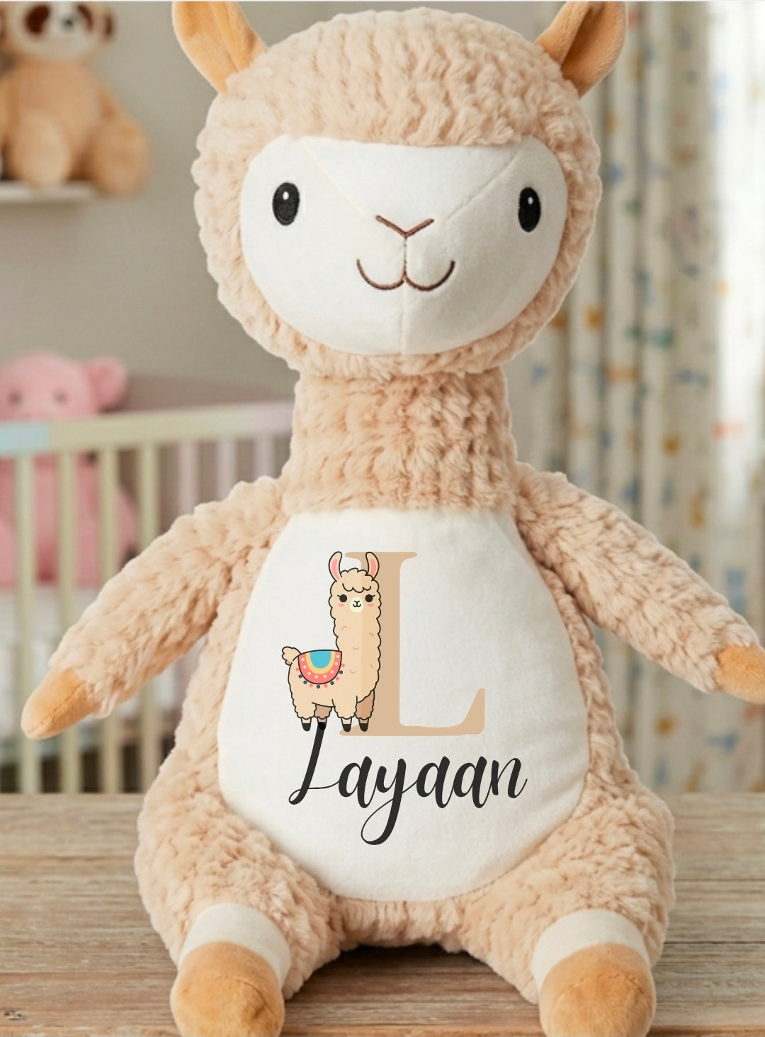 Personalised Name Llama Plushie – Made to Order
